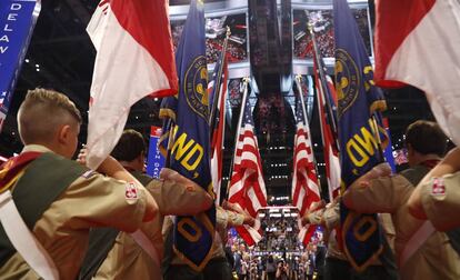 Un grupo de Boy Scouts durante la Convención Nacional Republicana en Cleveland (Ohio) en 2016.