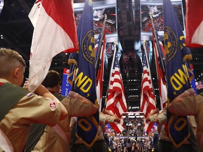Un grupo de Boy Scouts durante la Convención Nacional Republicana en Cleveland (Ohio) en 2016.