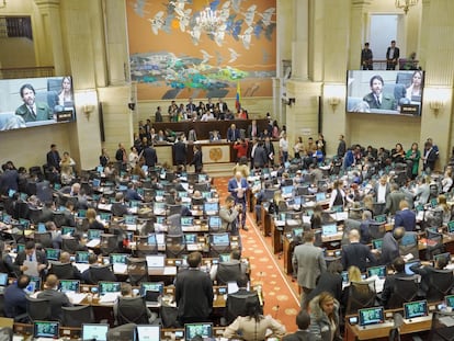 Sesión de la Cámara de Representantes durante la votación del plan Nacional de Desarrollo.
