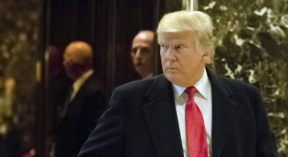 El presidente electo de EE UU, Donald Trump, este martes en Nueva York. 