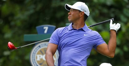 El golfista estadounidense Tiger Woods en un torneo en 2014