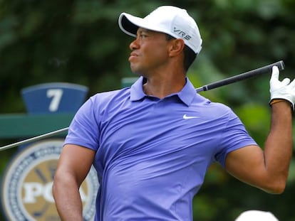 El golfista estadounidense Tiger Woods en un torneo en 2014