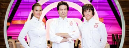 Samantha Vallejo-N&aacute;gera, Pepe Rodr&iacute;guez Rey y Jordi Cruz, el jurado de MasterChef.