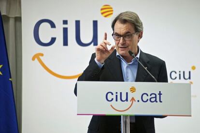 El president de la Generalitat, Artur Mas, a Olot.