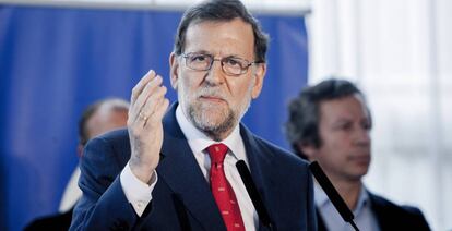 Mariano Rajoy, durante un acto en Badajoz este lunes.