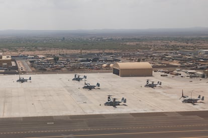 La base militar estadounidense Camp Lemonnier, en Yibuti, el 21 de enero de 2024.
