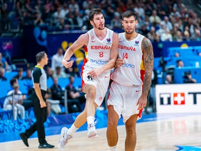 Darío Brizuela y Willy Hernangómez, en el pasado Eurobasket.