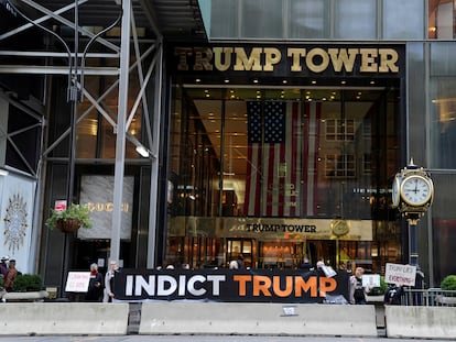 Protesta ante la sede de la Organización Trump, en Nueva York, el pasado octubre.