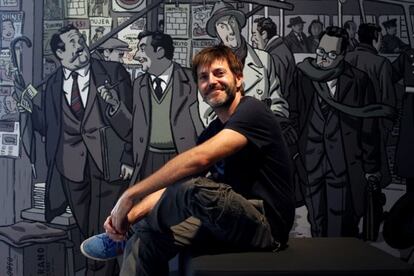 El dibujante Paco Roca, en la exposici&oacute;n sobre su obra en Madrid. 