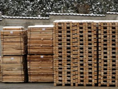 Productos de madera de un aserradero certificado en Valsa&iacute;n (Segovia).