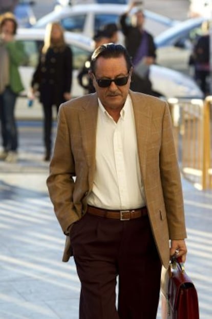 El exalcalde de Marbella, Julián Muñoz, el martes, a su llegada a la Audiencia Provincial de Málaga.