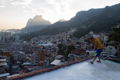 Vista da favela da Rocinha, no Rio de Janeiro.