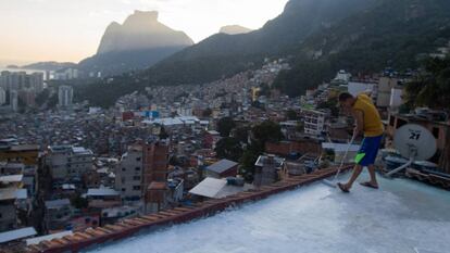 Vista da favela da Rocinha, no Rio de Janeiro.