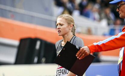 Stepanova, durante los Europeos de Ámsterdam.