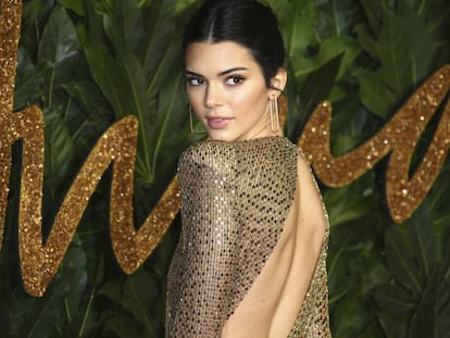 Kendall Jenner en los Premios de la Moda Británica, en Londres, el pasado lunes. 