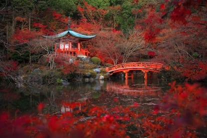 En la imagen, templo japonés de Daigoji en Tokio (Japón) también conocido como el 'templo de las flores', fue declarado Patrimonio de la Humanidad en 1994.