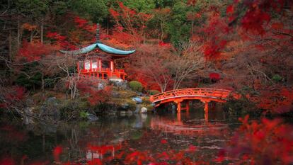 En la imagen, templo japonés de Daigoji en Tokio (Japón) también conocido como el 'templo de las flores', fue declarado Patrimonio de la Humanidad en 1994.