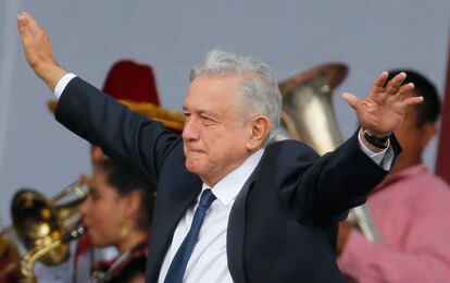 El presidente de México, Andrés Manuel López Obrador, durante un evento para celebrar el primer aniversario de su elección, en septiembre de 2019.