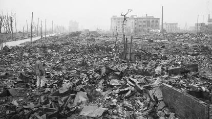 Hiroshima, un mes després que Estats Units llancés la bomba nuclear. 