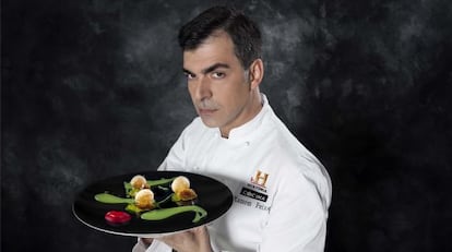 Ramón Freixa y su plato 'Beso de Judas', para el programa 'La última cena'.