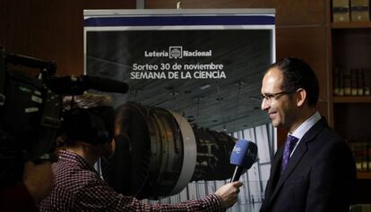 El director de la FECYT, José Ignacio Fernández Vera, en un acto de la Lotería en 2013.