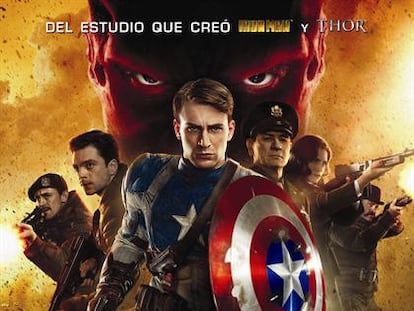 Cartel de El Capitán América: El Primer Vengador
