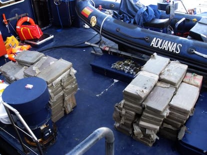 A shipment of hashish seized in southern Spain.