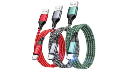 Vista del lote de cargadores para el móvil USB Tipo-C.