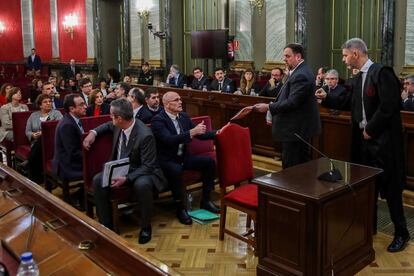 Imagen de los acusados en la sala del Supremo.