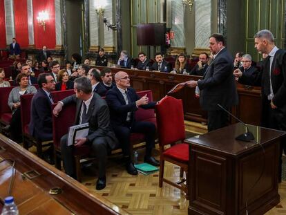 Imagen de los acusados en la sala del Supremo.