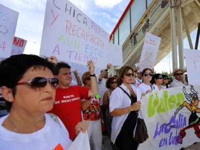 La plantilla de Valeo protesta contra la deslocalizaci&oacute;n en la sede de Seat.