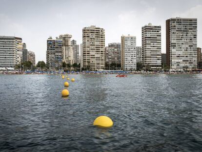 La playa de Benidorm.