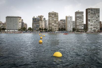 La playa de Benidorm.