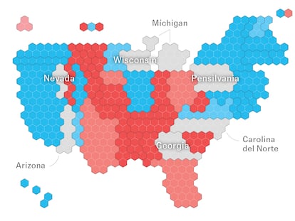 Así van las encuestas en Estados Unidos: Trump avanza y se iguala con Harris