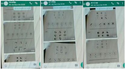 Imágenes de WhatsApp distribuidas por CC OO con el examen de Metro.