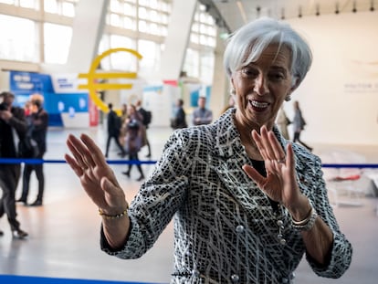 La presidenta del BCE, Christine Lagarde, en una de sus últimas apariciones públicas