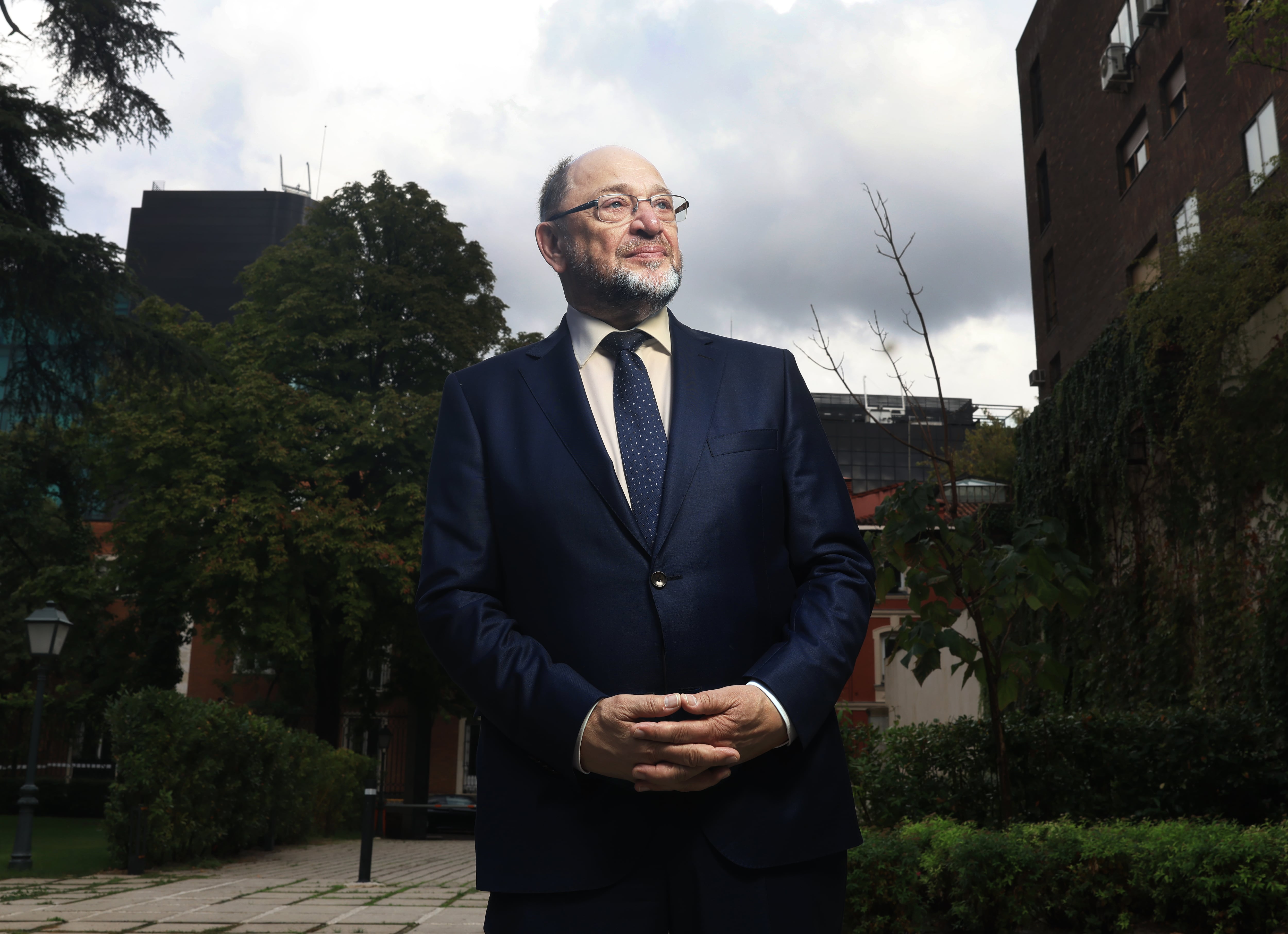 El político alemán Martin Schulz, el pasado martes, en la Fundación Ortega- Marañón en Madrid.