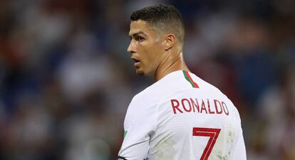 Cristiano, durante un partido en Sochi.