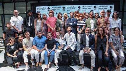 Foto de familia de los diseñadores participantes en la próxima MBFW Madrid.