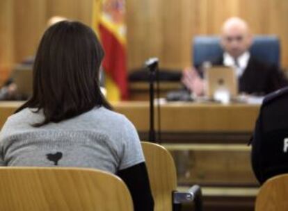 Idoia Mendizabal durante el juicio celebrado hoy en la Audiencia Nacional.