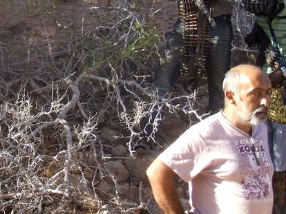 Alfonso Rey (derecha) y José García, durante su secuestro.