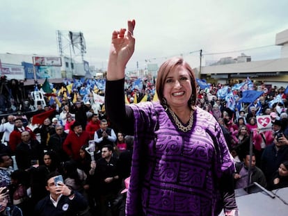 Xóchitl Gálvez, durante un acto de precampaña en Sonora, el 9 de enero de 2024.