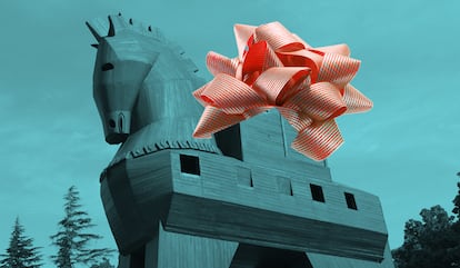 En algunos países, la expresión "regalo de griegos" significa que lo que te dan no siempre es tan bueno como parece. Y todo porque hace unos miles de años se cuenta que dieron a los troyanos un caballo con sorpresa.
