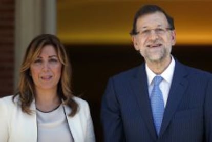 Susana D&iacute;az, presidenta de Andaluc&iacute;a, y Mariano Rajoy, presidente del Gobierno.