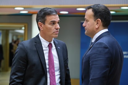 Sánchez y Varadkar, el 26 de octubre en Bruselas.