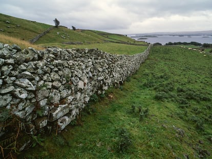 Murallas a las afueras de Cong, un pueblo en la frontera entre le condado de Mayo y el condado de Galway, en Irlanda.