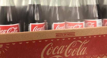 FILE PHOTO: Coca-Cola Imported from Mexico is shown for sale at a market in Encinitas California