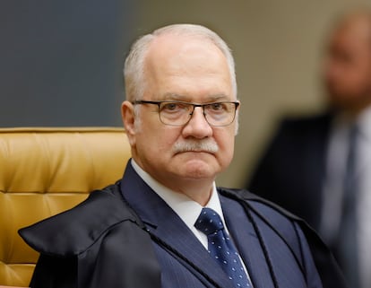 O ministro Edson Fachin, em 11 de março, no plenário do Supremo Tribunal Federal.