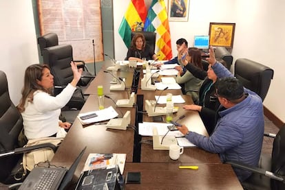 La Comisión de Derechos Humanos de la Cámara de Diputados, este miércoles en La Paz, Bolivia.
 