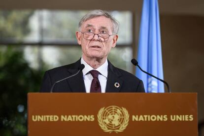 El enviado de la ONU para el Sáhara, Horst Köhler, el pasado marzo en Ginebra. 